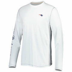 New England Patriots Laces Out Billboard Long Sleeve T-Shirt White - Tommy Bahama