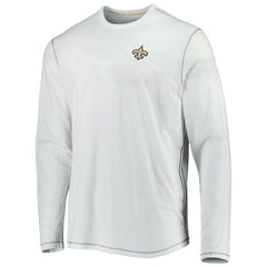 New Orleans Saints Laces Out Billboard Long Sleeve T-Shirt White - Tommy Bahama