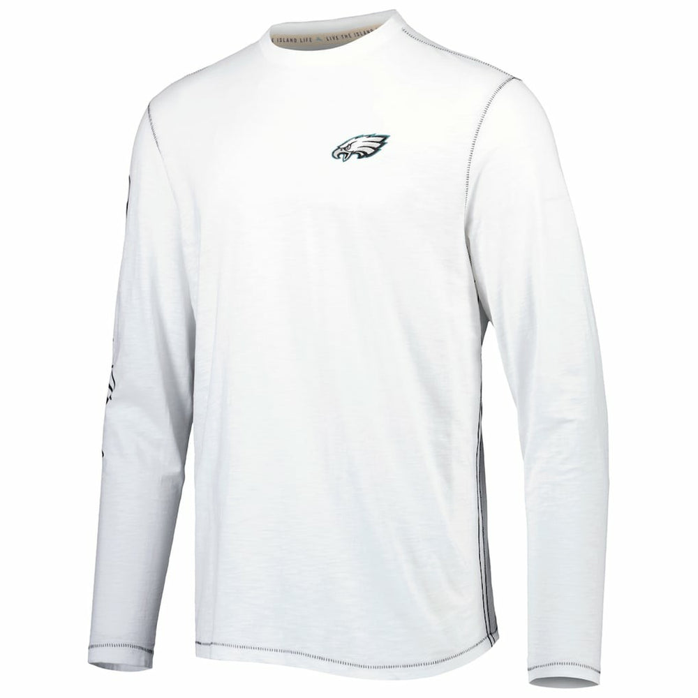 Philadelphia Eagles Laces Out Billboard Long Sleeve T-Shirt White - Tommy Bahama