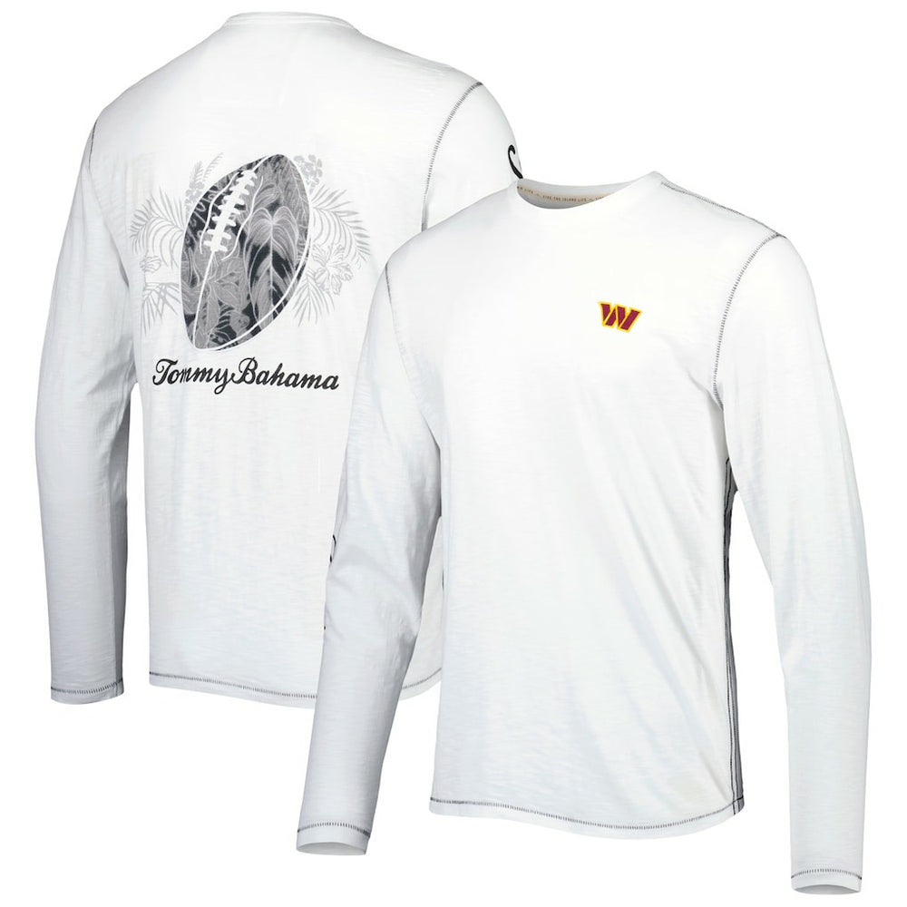 Washington Commanders Laces Out Billboard Long Sleeve T-Shirt White - Tommy Bahama