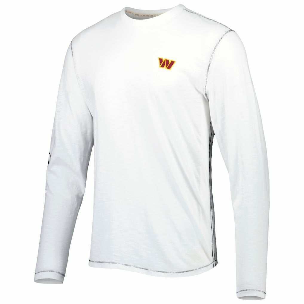 Washington Commanders Laces Out Billboard Long Sleeve T-Shirt White - Tommy Bahama