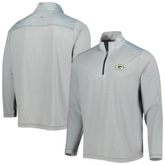 Green Bay Packers On Deck IslandZone Half-Zip Jacket Gray - Tommy Bahama