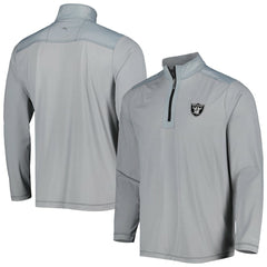 Las Vegas Raiders On Deck IslandZone Half-Zip Jacket Gray - Tommy Bahama