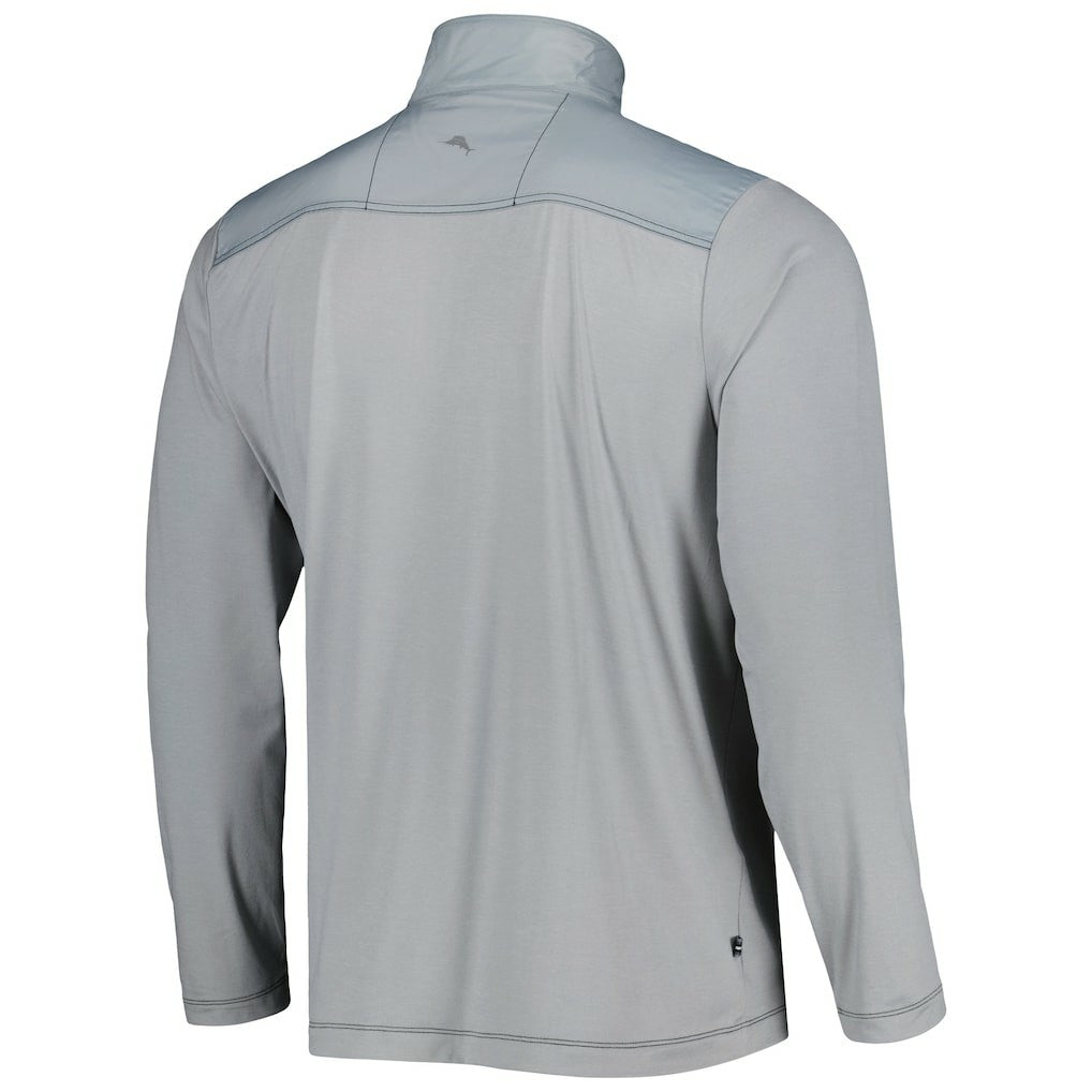 Las Vegas Raiders On Deck IslandZone Half-Zip Jacket Gray - Tommy Bahama