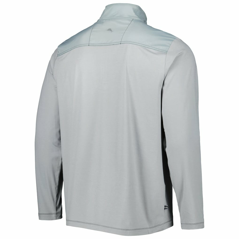 New Orleans Saints On Deck IslandZone Half-Zip Jacket Gray - Tommy Bahama