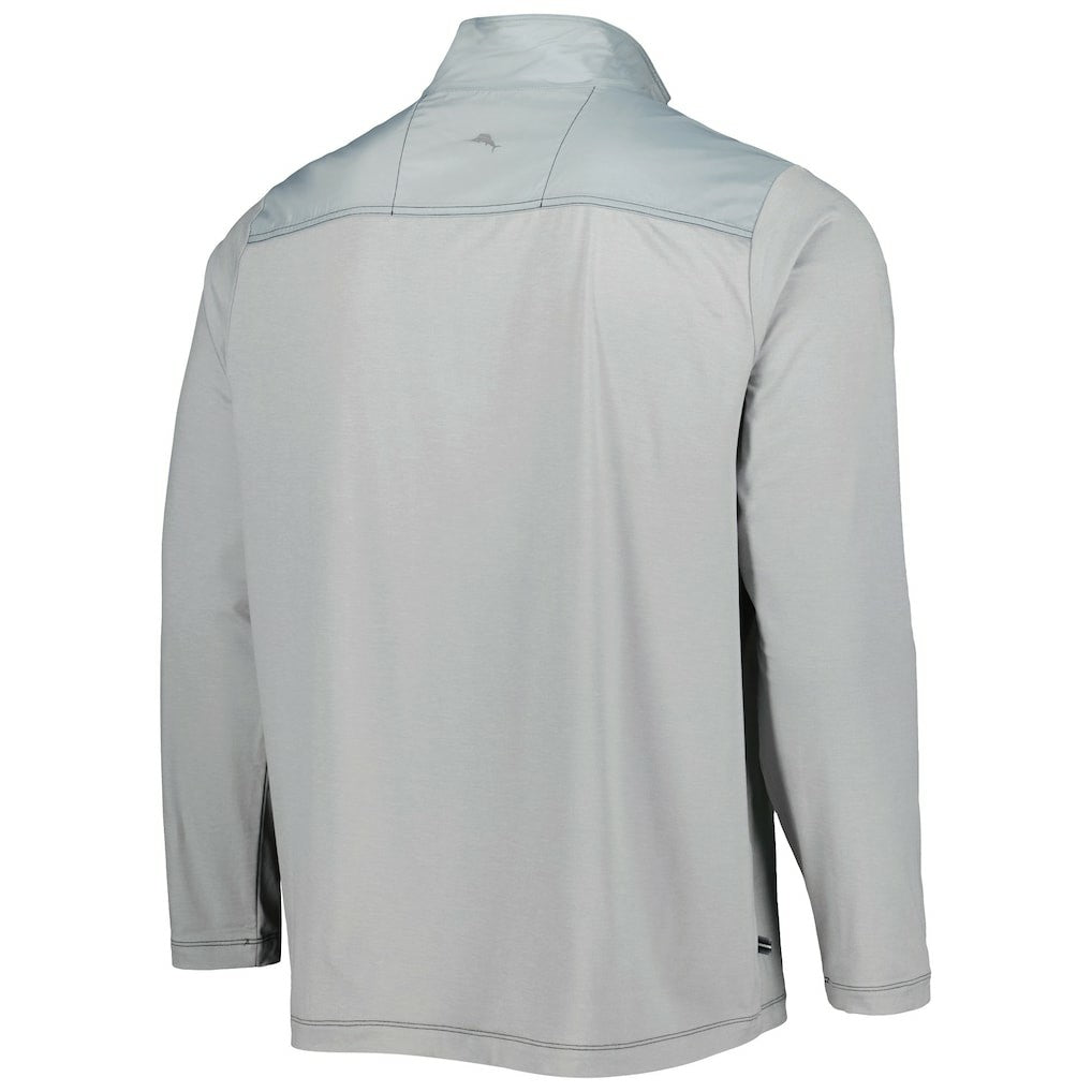 Pittsburgh Steelers On Deck IslandZone Half-Zip Jacket Gray - Tommy Bahama