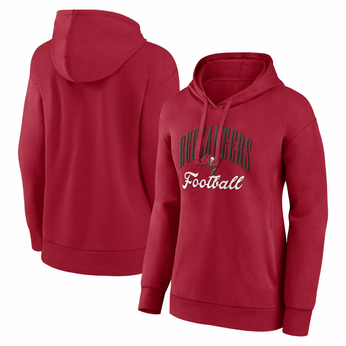 Tampa Bay Buccaneers Women's Team Logo Victory Script Pullover Hoodie Red - Fanatics