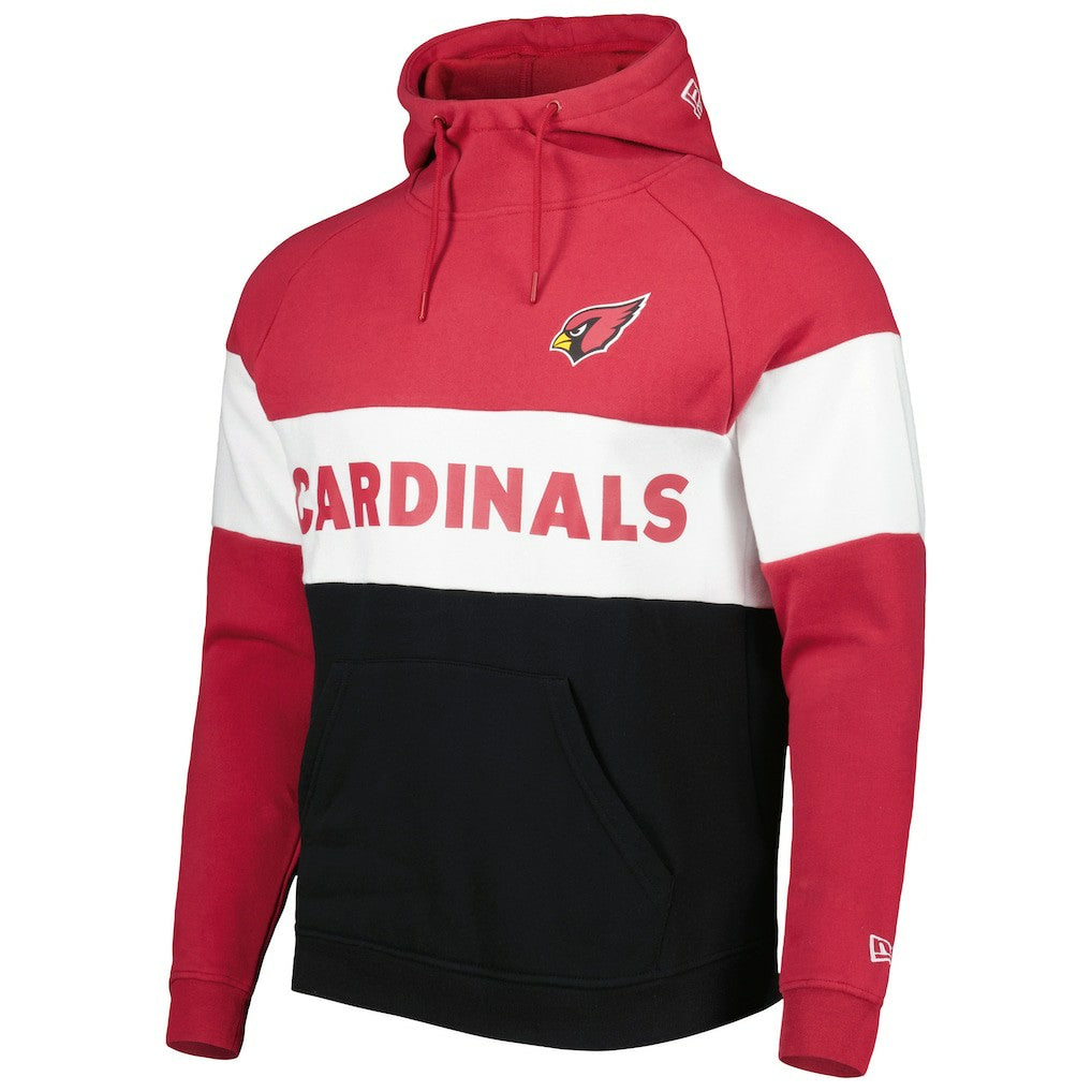 Arizona Cardinals New Era Colorblock Current Pullover Hoodie Black/Cardinal - NFL