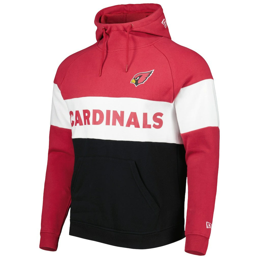 Arizona Cardinals New Era Colorblock Current Pullover Hoodie Black/Cardinal - NFL