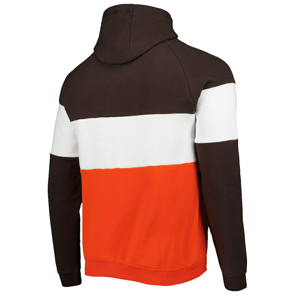 Cleveland Browns New Era Colorblock Current Pullover Hoodie Orange - NFL
