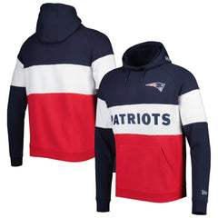 New England Patriots New Era Colorblock Current Pullover Hoodie Red - NFL