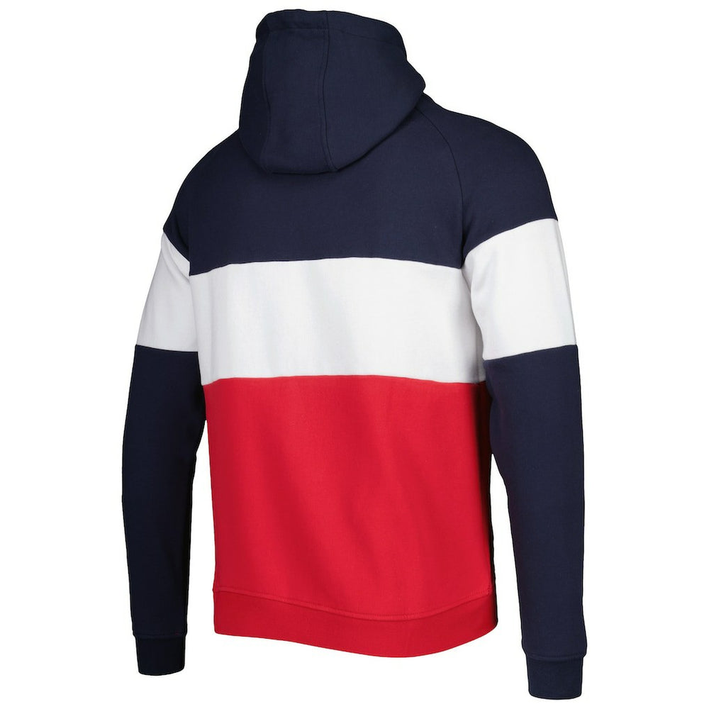 New England Patriots New Era Colorblock Current Pullover Hoodie Red - NFL