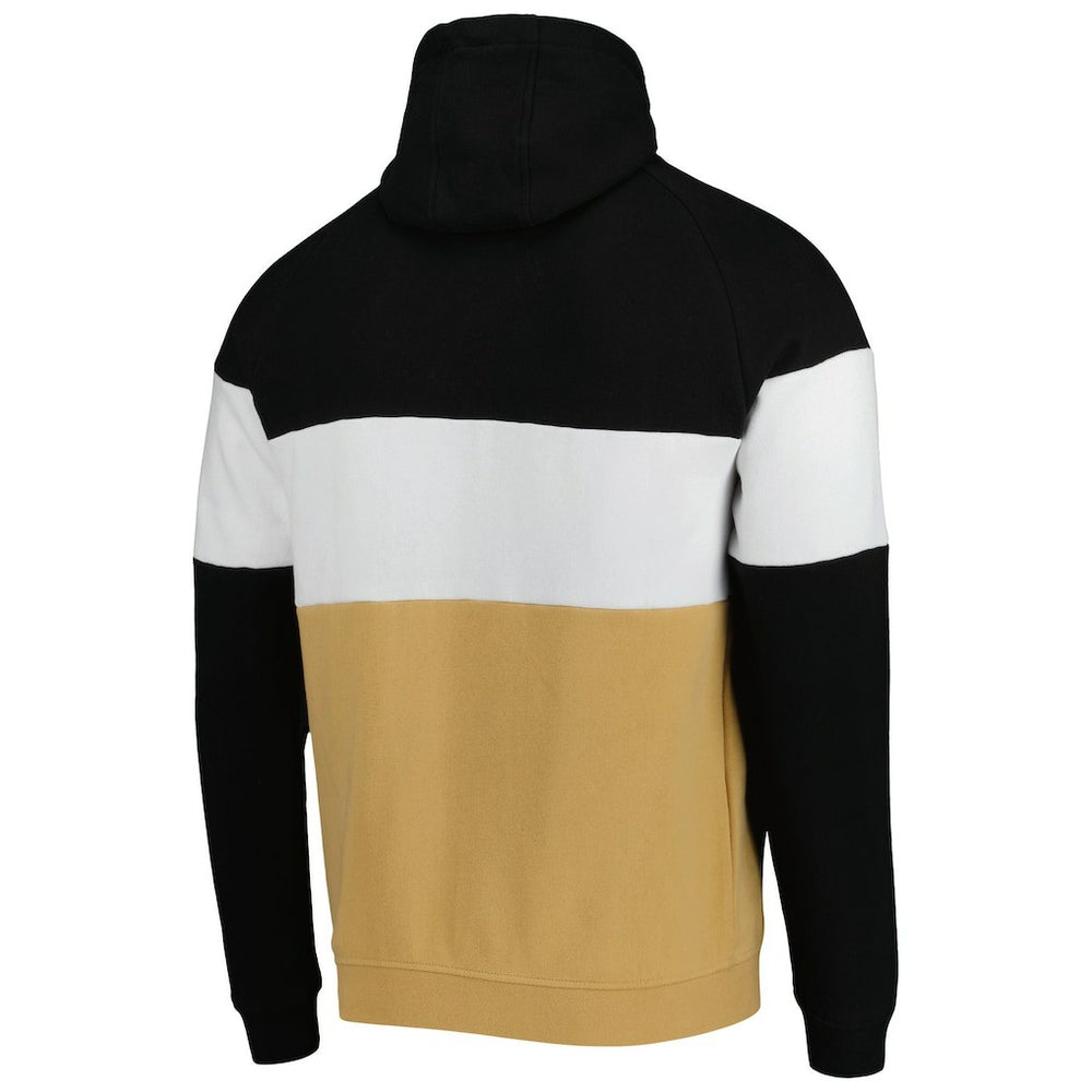 New Orleans Saints New Era Colorblock Current Pullover Hoodie Gold/Black - NFL