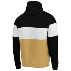 New Orleans Saints New Era Colorblock Current Pullover Hoodie Gold/Black - NFL