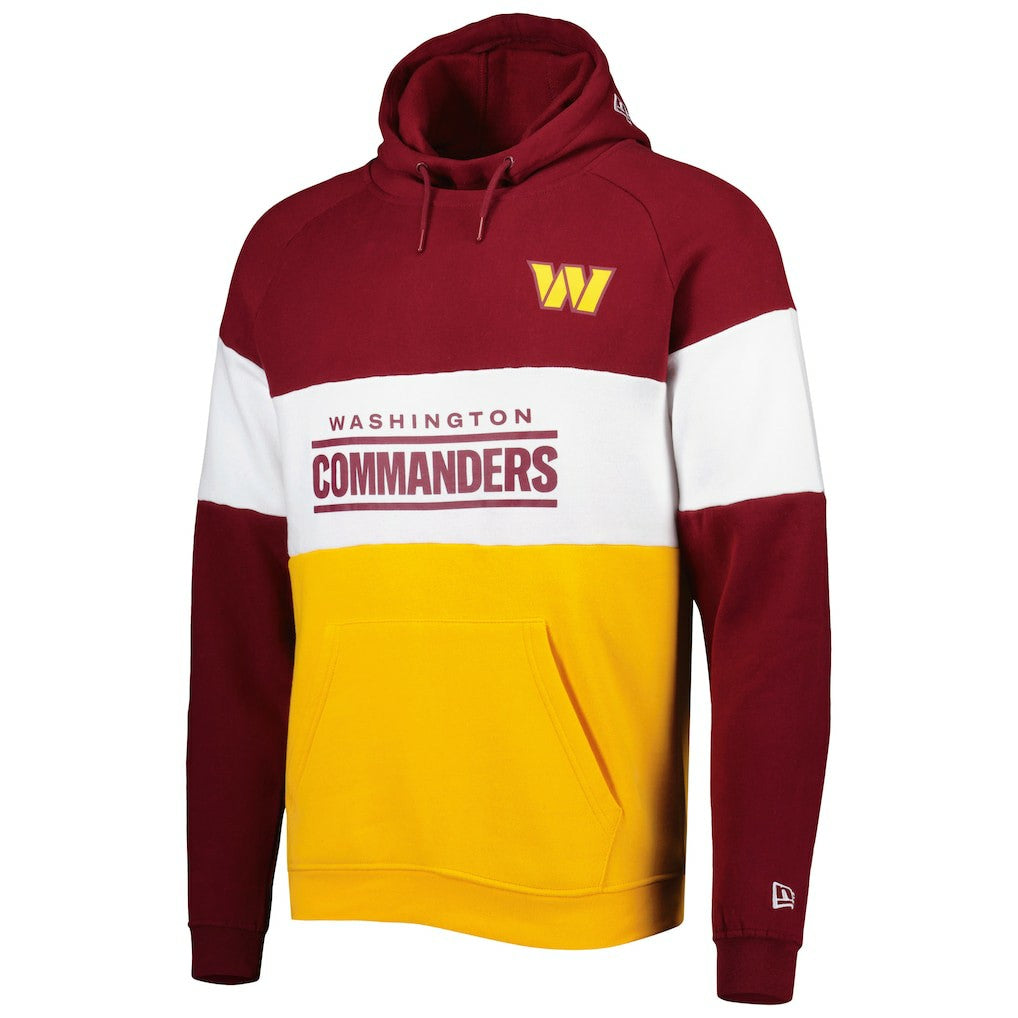 Washington Commanders New Era Colorblock Current Pullover Hoodie Gold - NFL