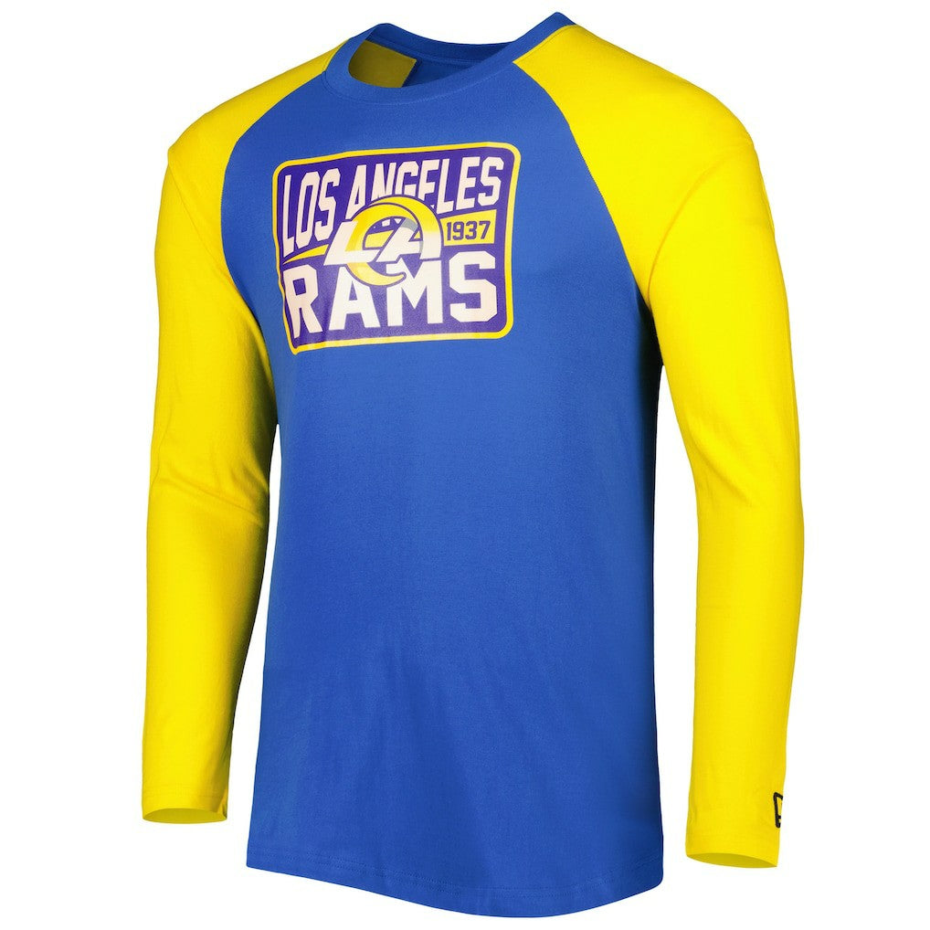 Los Angeles Rams New Era Current Raglan Long Sleeve T-Shirt Royal - NFL