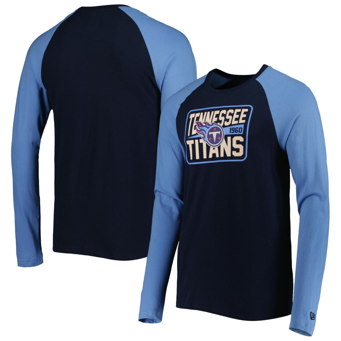Tennessee Titans New Era Current Raglan Long Sleeve T-Shirt Navy - NFL