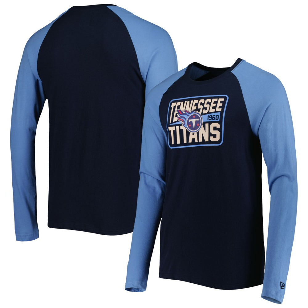Tennessee Titans New Era Current Raglan Long Sleeve T-Shirt Navy - NFL