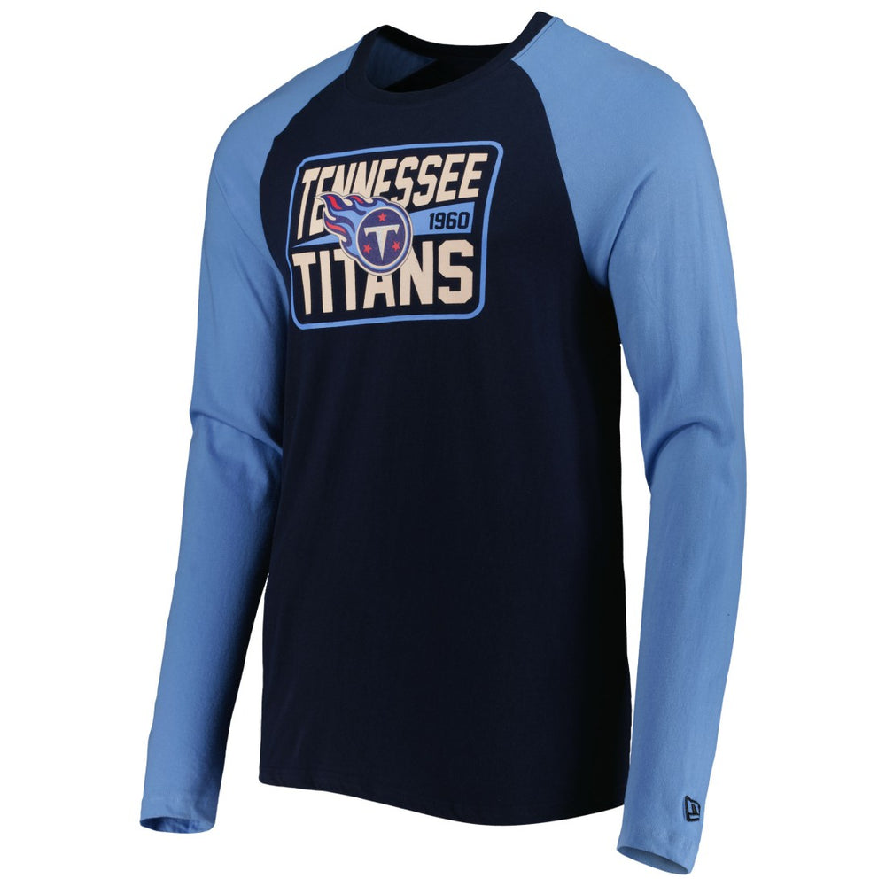 Tennessee Titans New Era Current Raglan Long Sleeve T-Shirt Navy - NFL
