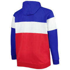 Buffalo Bills New Era Big & Tall Current Team Colorblock Fleece Raglan Pullover Hoodie Royal/Red - NFL