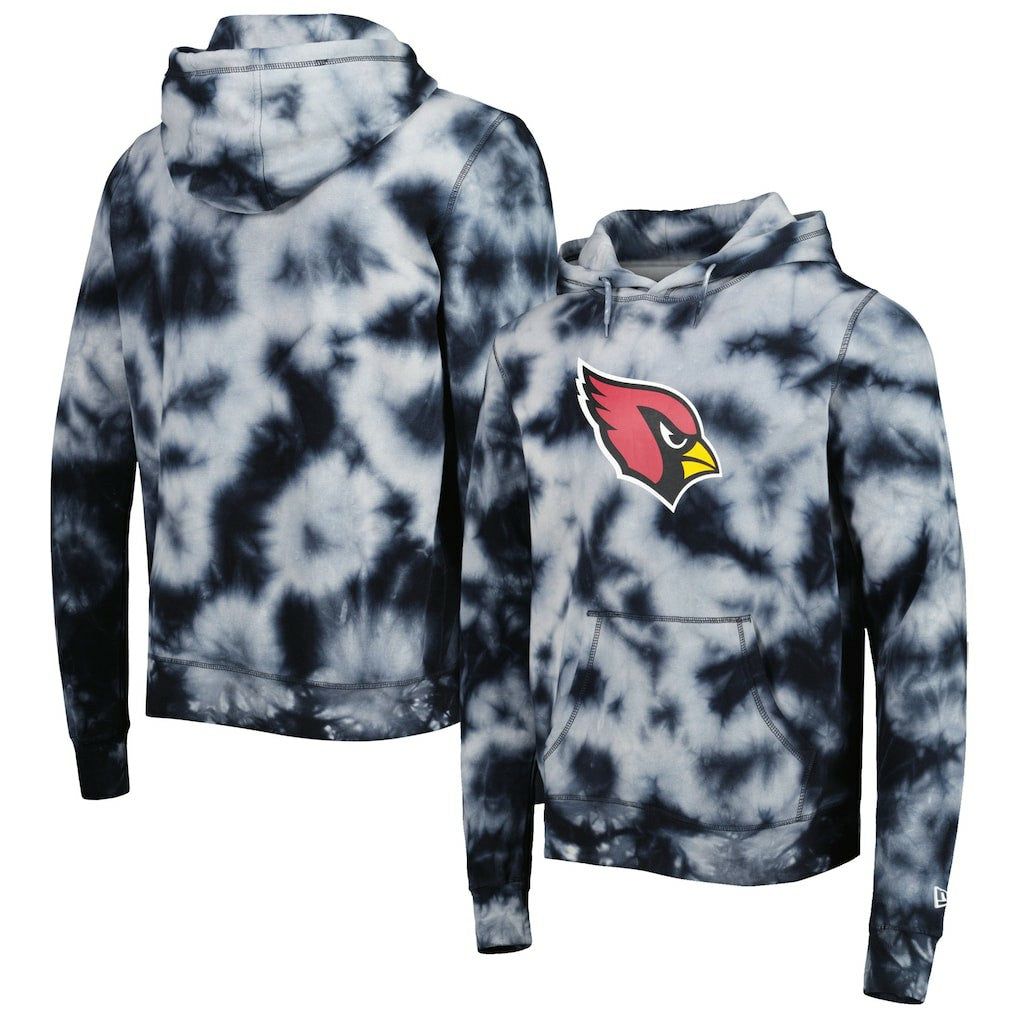 Arizona Cardinals New Era Team Tie-Dye Pullover Hoodie Black - NFL