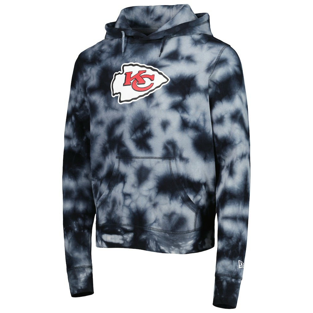 Kansas City Chiefs New Era Team Tie-Dye Pullover Hoodie Black - NFL