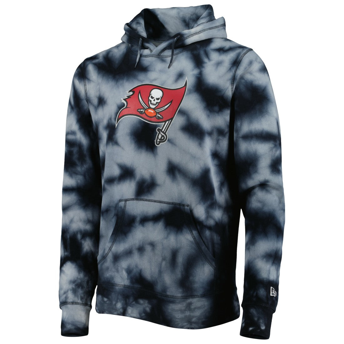 Tampa Bay Buccaneers New Era Team Tie-Dye Pullover Hoodie Black - NFL