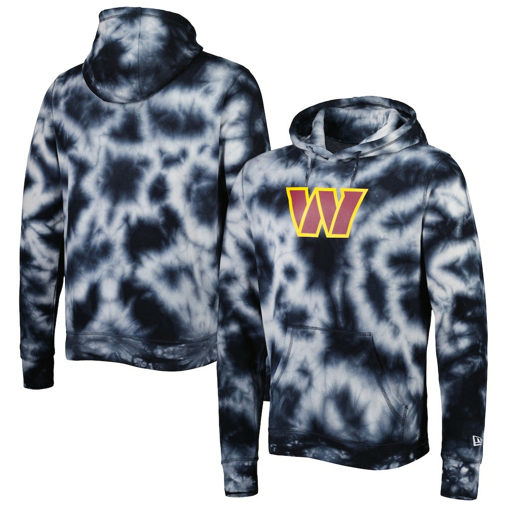 Washington Commanders New Era Team Tie-Dye Pullover Hoodie Black - NFL