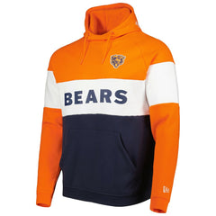 Chicago Bears New Era Colorblock Throwback Pullover Hoodie Navy/Orange - NFL