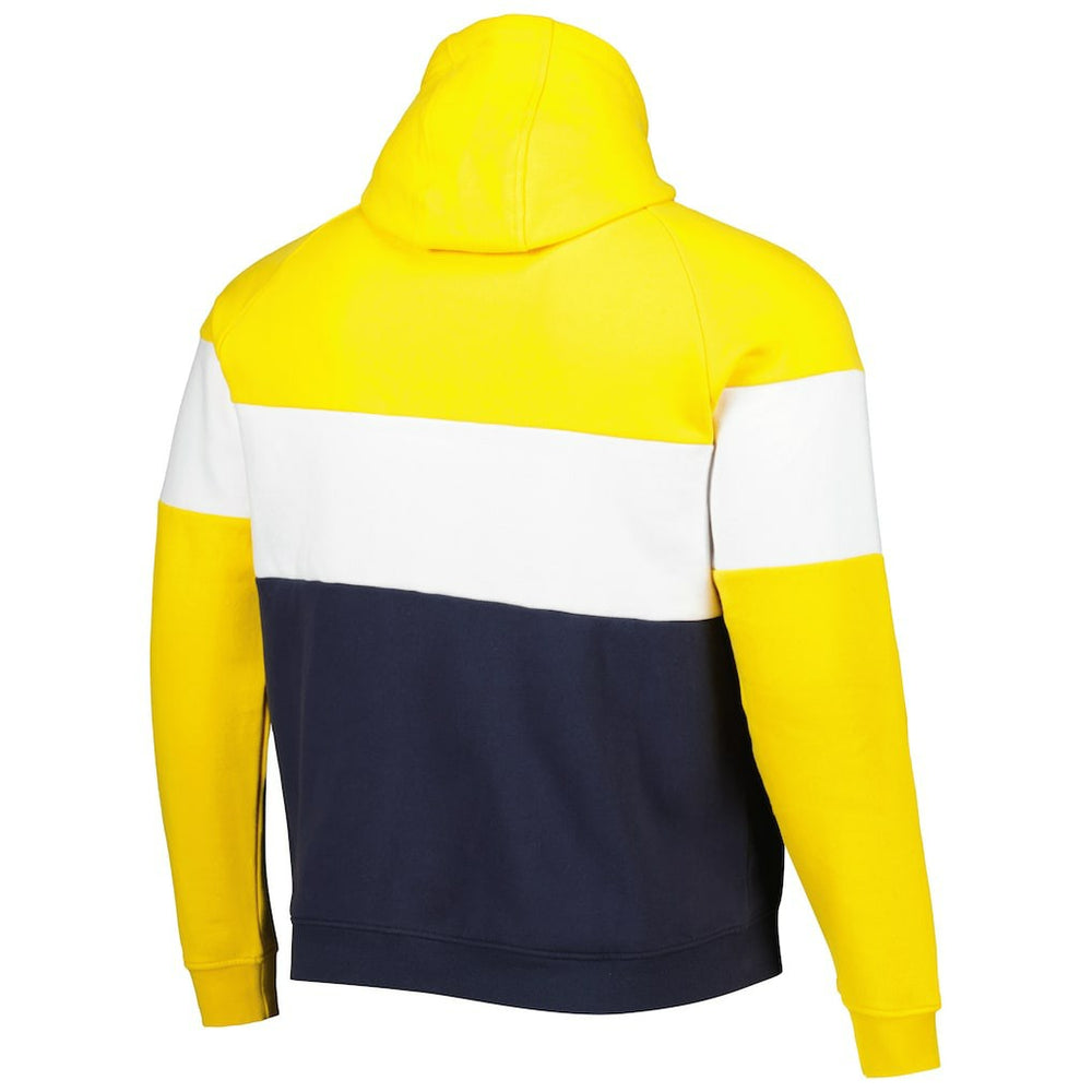 Los Angeles Rams New Era Colorblock Throwback Pullover Hoodie Navy/Gold - NFL