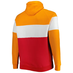 Tampa Bay Buccaneers New Era Big & Tall Throwback Colorblock Raglan Pullover Hoodie Red - NFL
