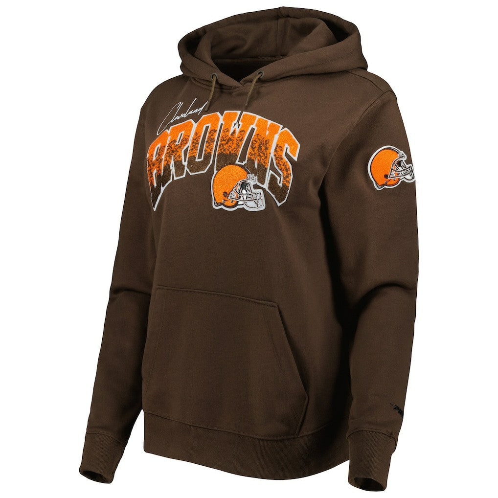 Cleveland Browns Pro Standard Women's Local Patch Pullover Hoodie Brown - NFL