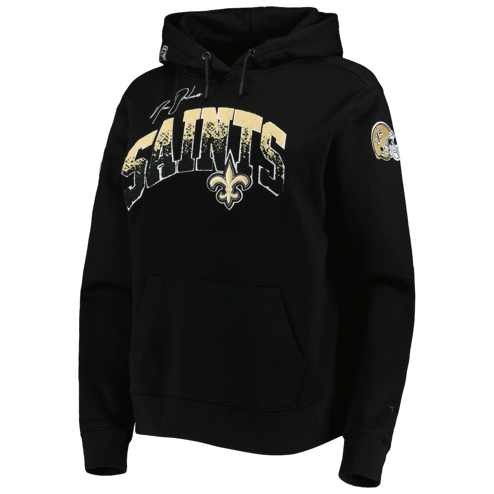 New Orleans Saints Pro Standard Women's Local Patch Pullover Hoodie Black - NFL