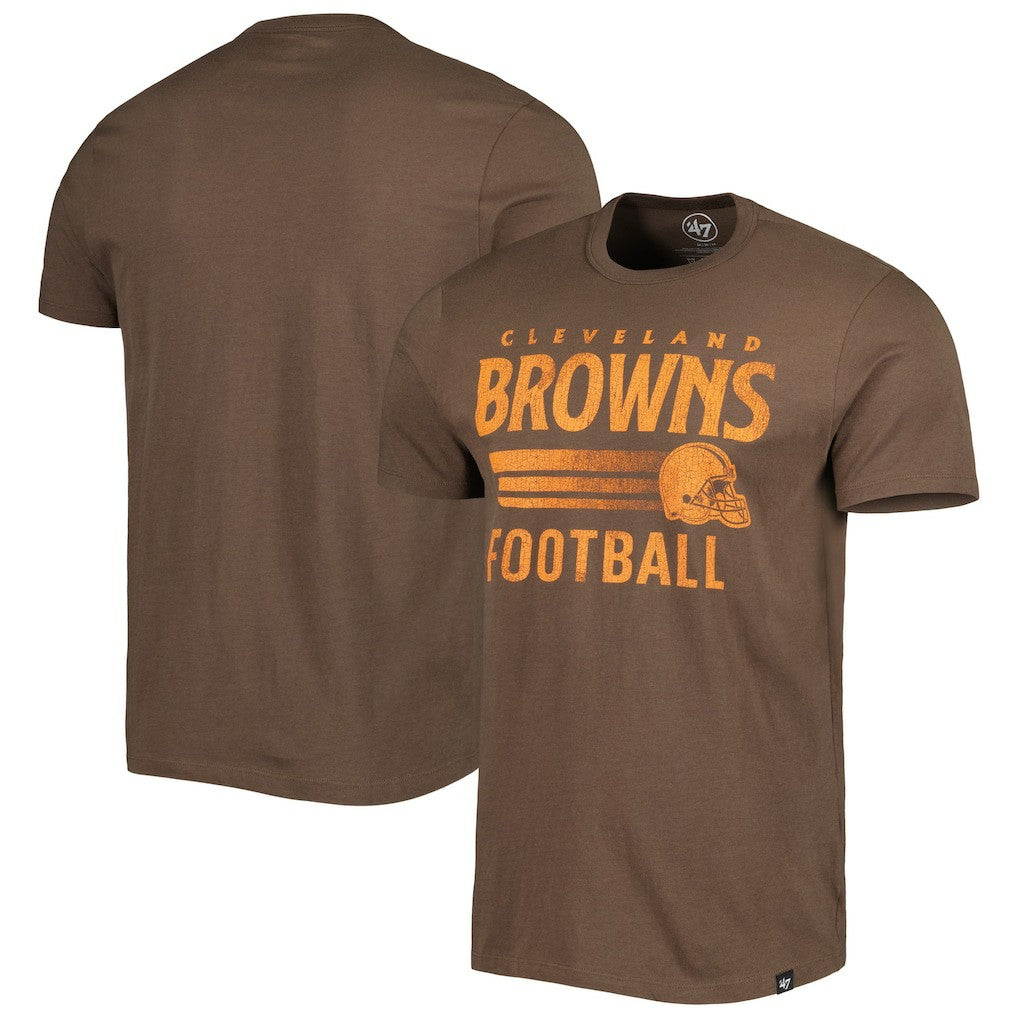 Cleveland Browns '47 Wordmark Rider Franklin T-Shirt Brown - 47 brand