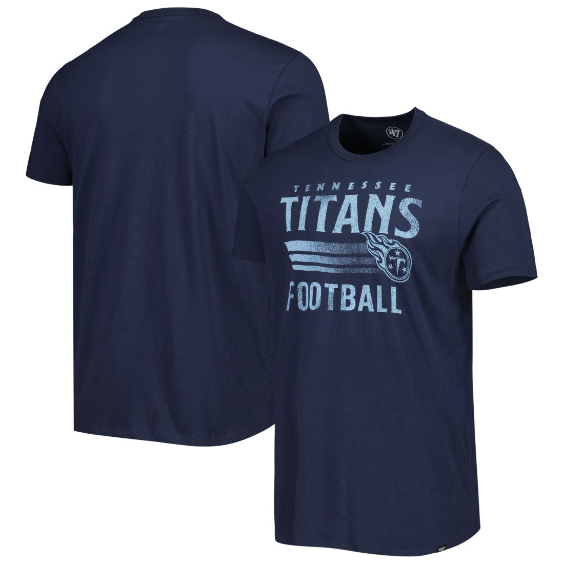 Tennessee Titans '47 Wordmark Rider Franklin T-Shirt Navy - 47 brand