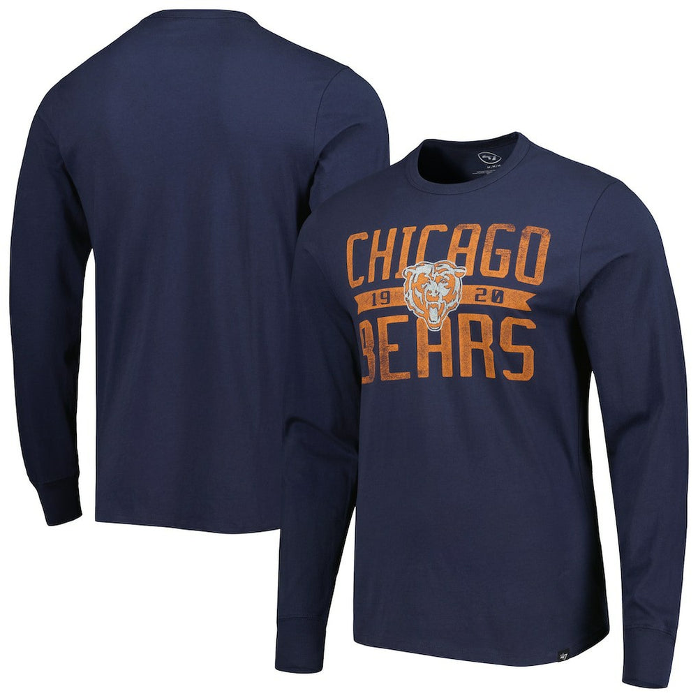 Chicago Bears '47 Brand Wide Out Franklin Long Sleeve T-Shirt Navy - 47 brand