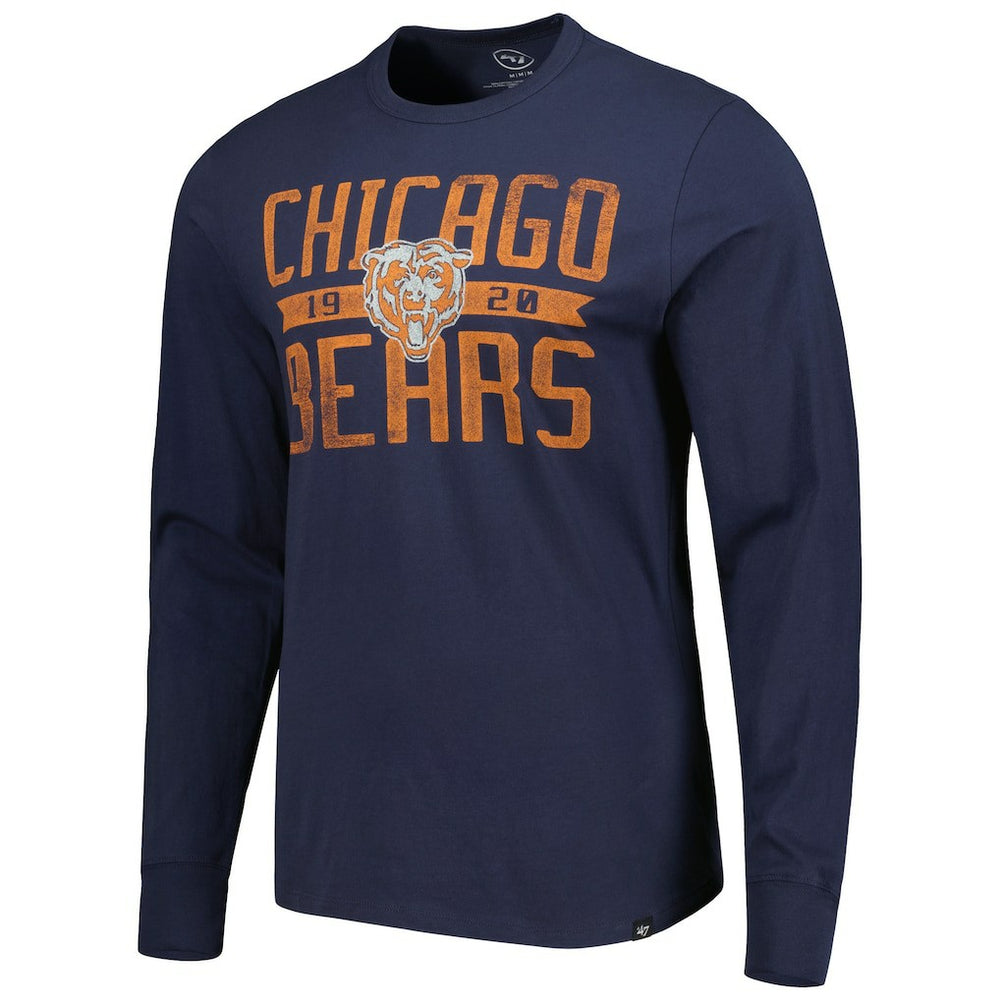 Chicago Bears '47 Brand Wide Out Franklin Long Sleeve T-Shirt Navy - 47 brand