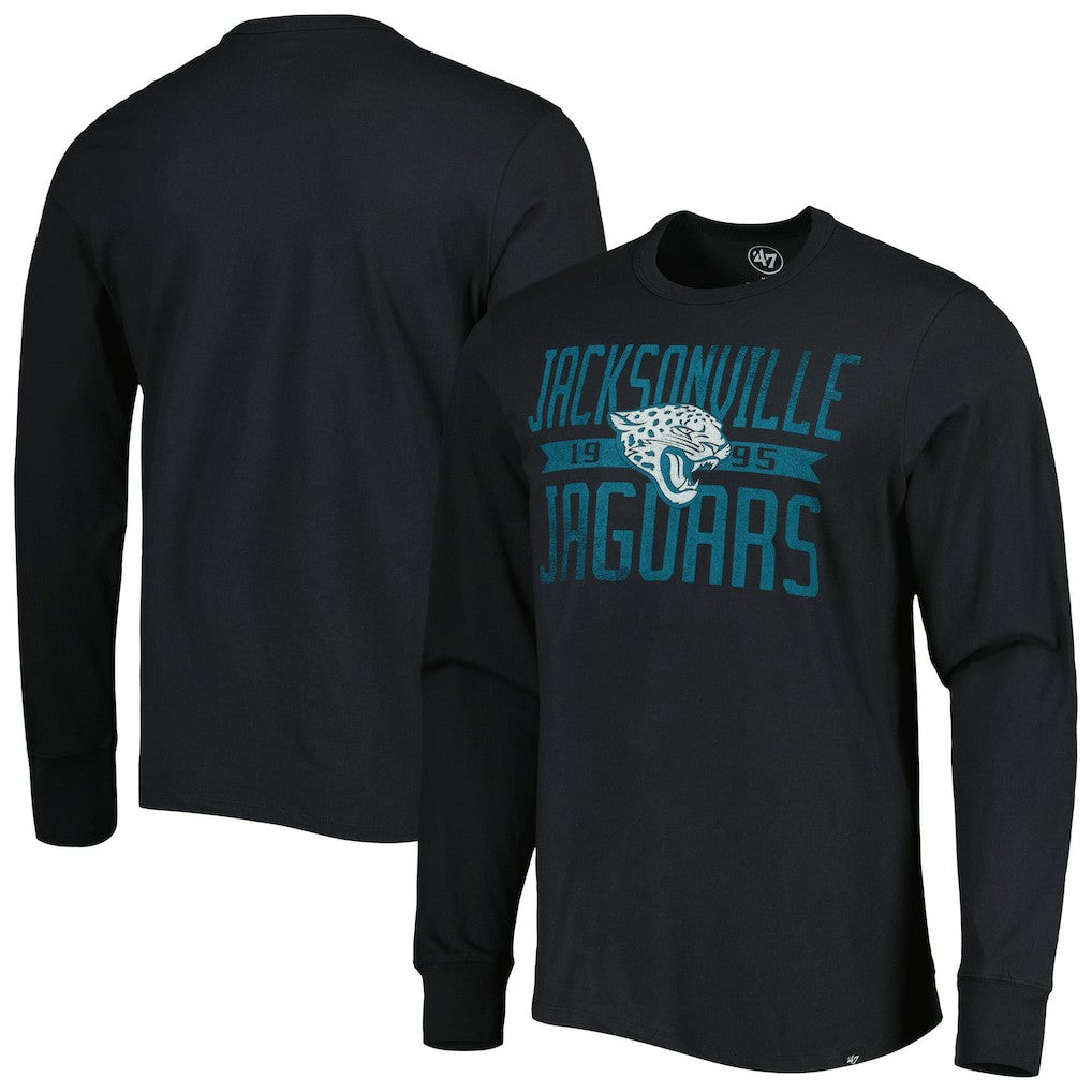 Jacksonville Jaguars '47 Brand Wide Out Franklin Long Sleeve T-Shirt Black - 47 brand