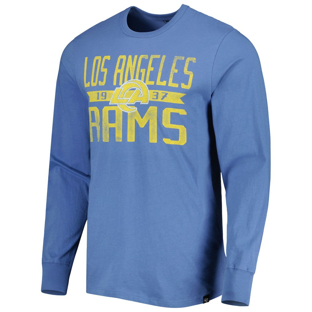 Los Angeles Rams '47 Brand Wide Out Franklin Long Sleeve T-Shirt Royal - 47 brand