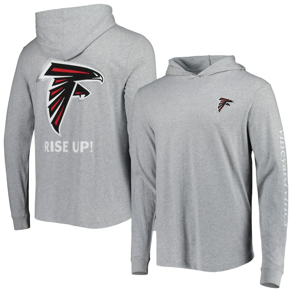 Atlanta Falcons Vineyard Vines Local Long Sleeve Hoodie T-Shirt Heathered Gray - NFL