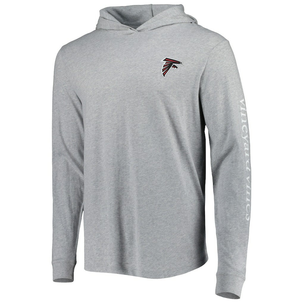 Atlanta Falcons Vineyard Vines Local Long Sleeve Hoodie T-Shirt Heathered Gray - NFL