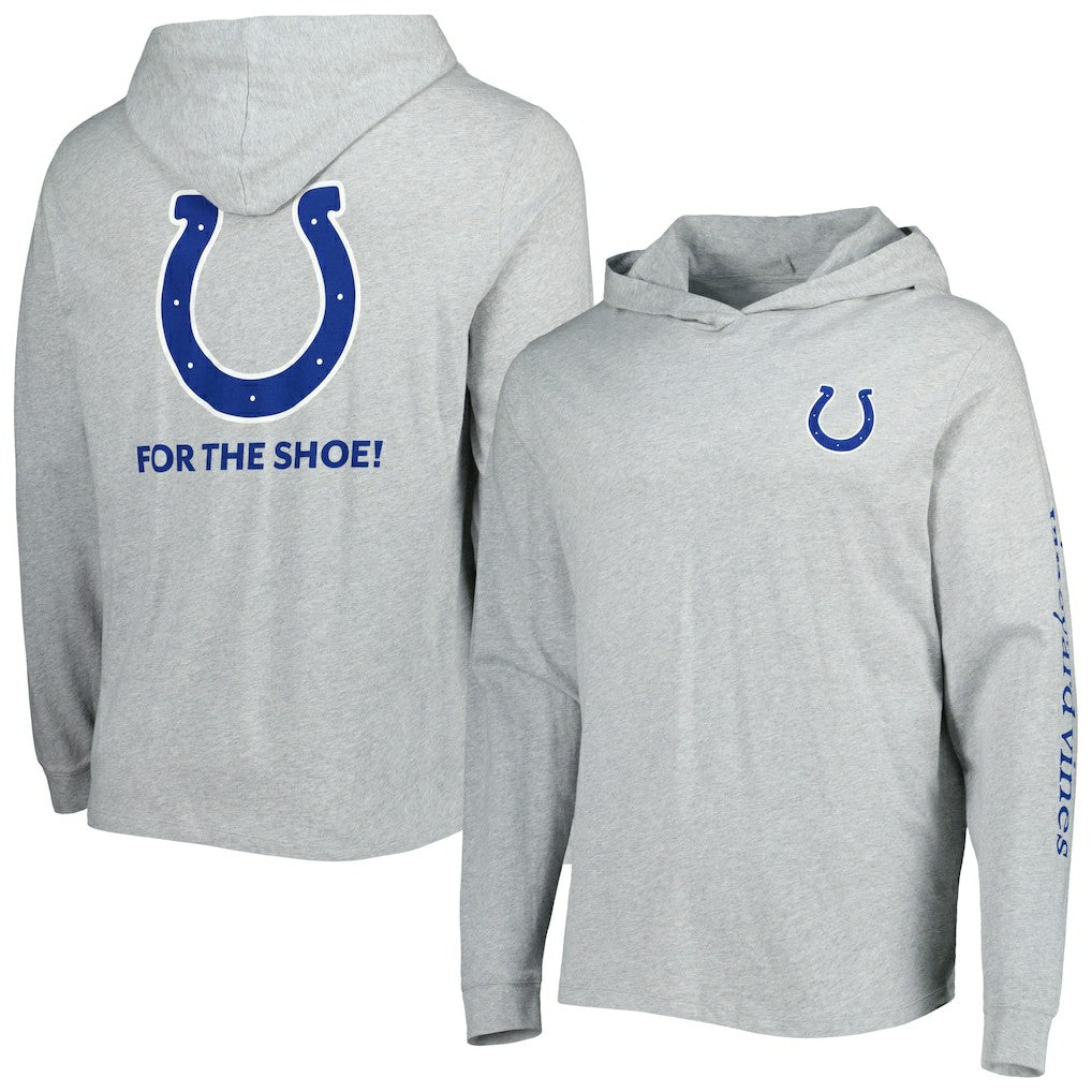 Indianapolis Colts Vineyard Vines Local Long Sleeve Hoodie T-Shirt Heathered Gray - NFL