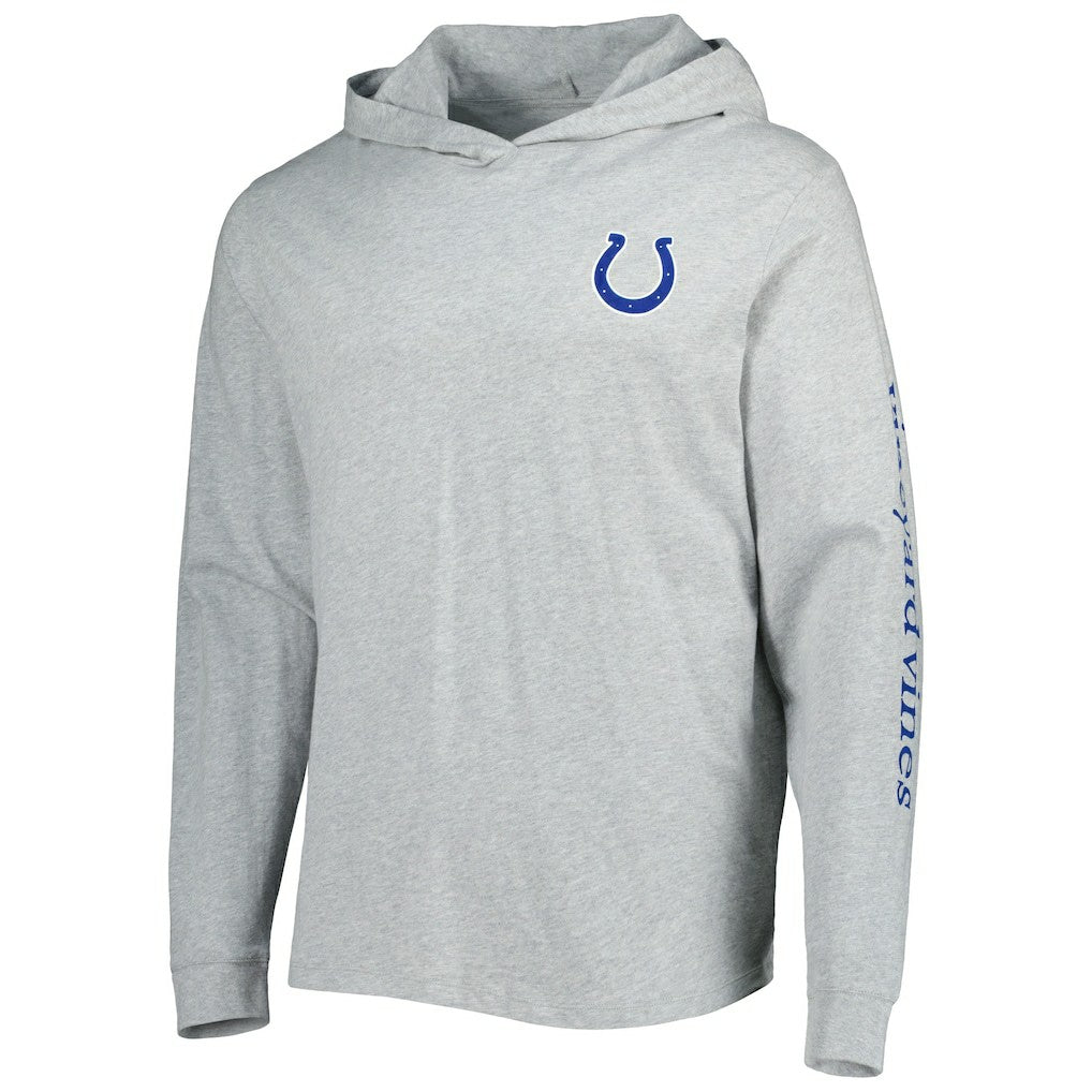 Indianapolis Colts Vineyard Vines Local Long Sleeve Hoodie T-Shirt Heathered Gray - NFL
