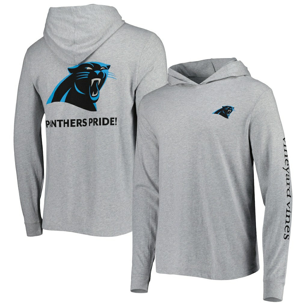 Carolina Panthers Vineyard Vines Local Long Sleeve Hoodie T-Shirt Heathered Gray - NFL