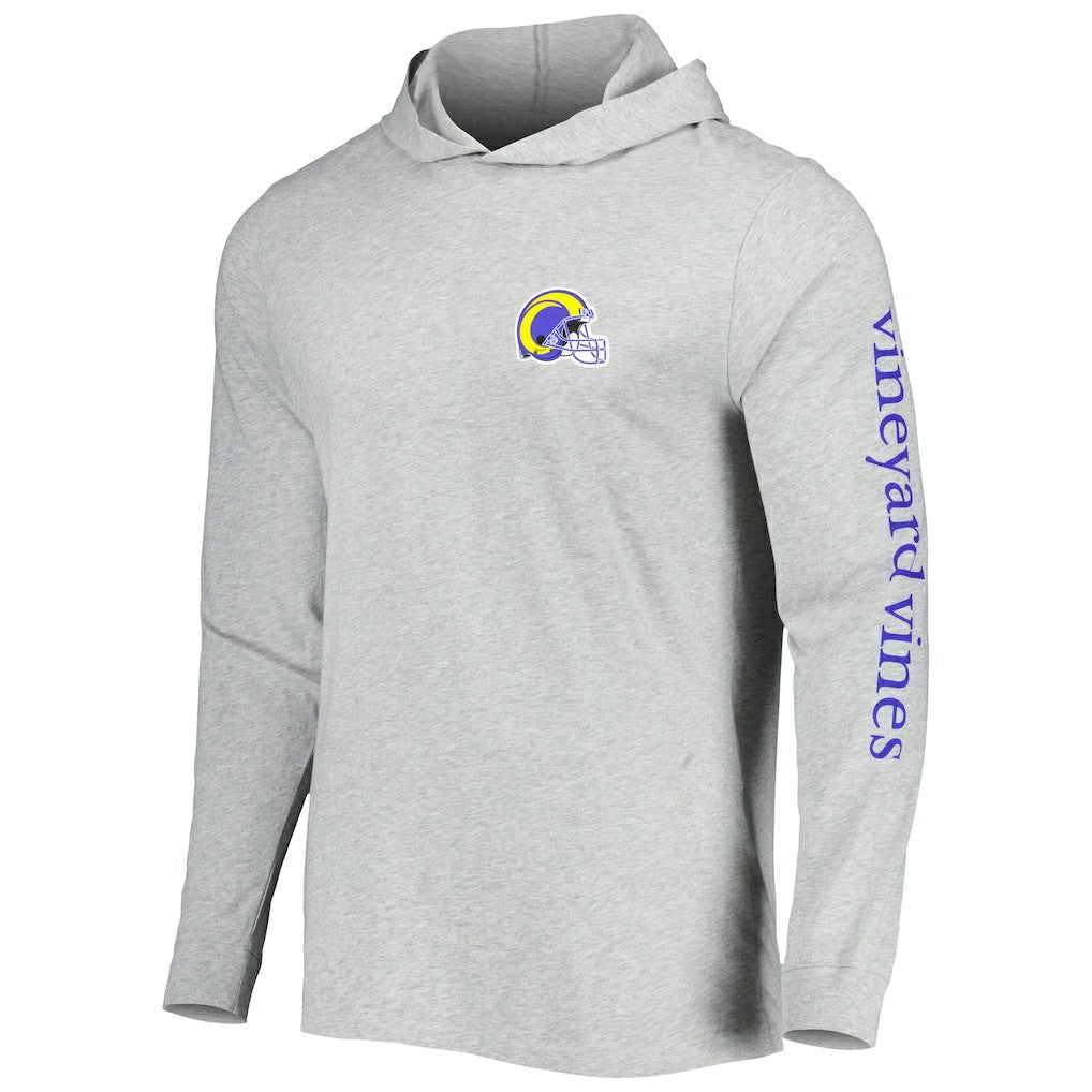 Los Angeles Rams Vineyard Vines Local Long Sleeve Hoodie T-Shirt Heathered Gray - NFL