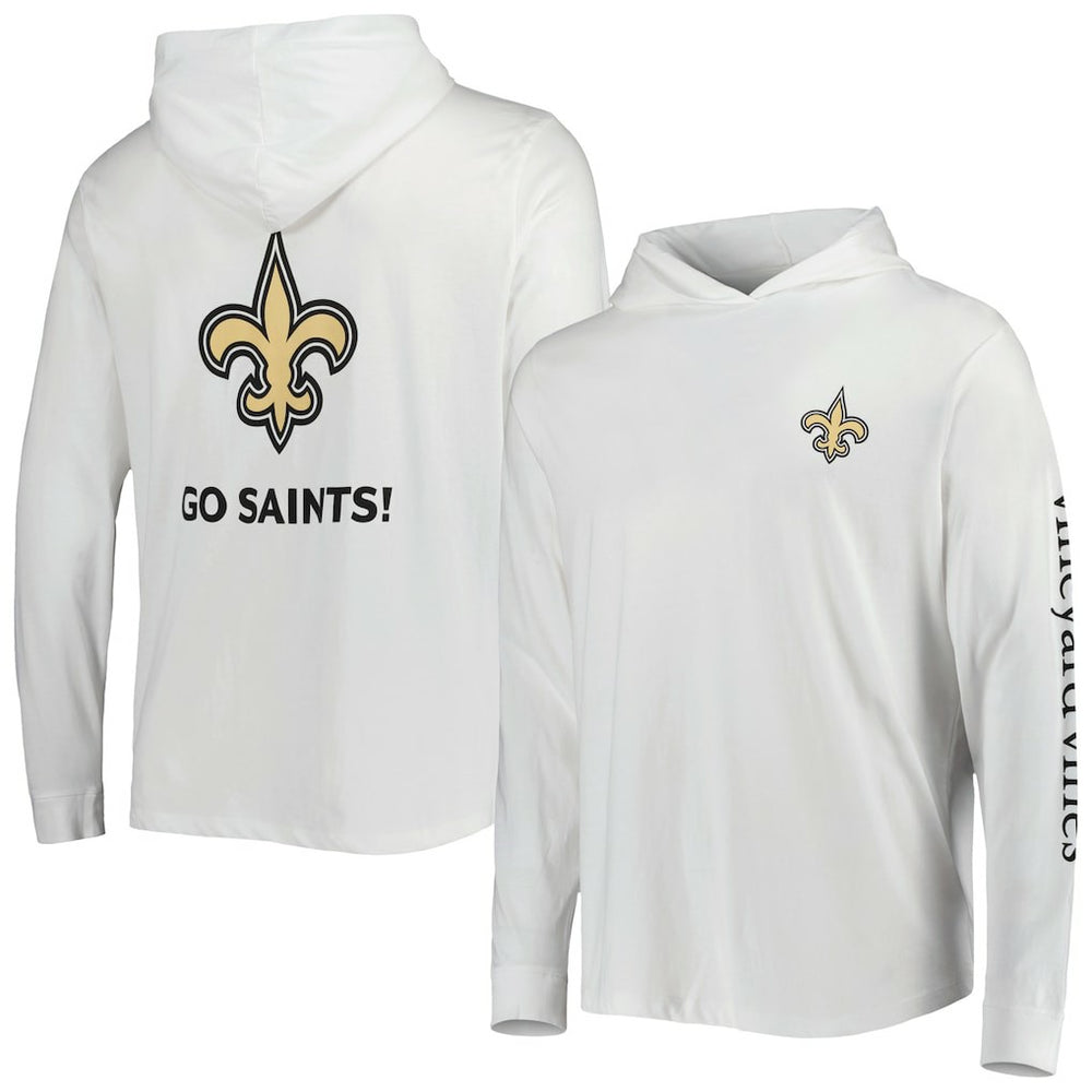 New Orleans Saints Vineyard Vines Local Long Sleeve Hoodie T-Shirt White - NFL