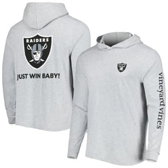 Las Vegas Raiders Vineyard Vines Local Long Sleeve Hoodie T-Shirt Heathered Gray - NFL
