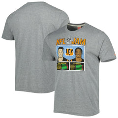 Ja'Marr Chase & Joe Burrow Cincinnati Bengals Homage Unisex NFL Jam Tri-Blend T-Shirt Heather Gray - NFL