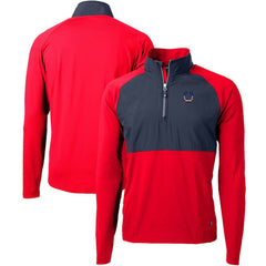 Indianapolis Colts Cutter & Buck Adapt Eco Knit Hybrid Recycled Quarter-Zip Pullover Top Red - NFL