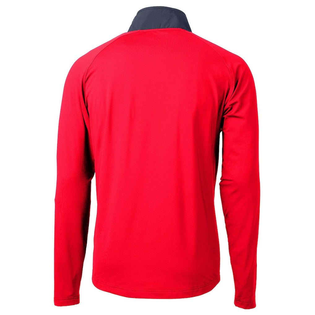 Indianapolis Colts Cutter & Buck Adapt Eco Knit Hybrid Recycled Quarter-Zip Pullover Top Red - NFL